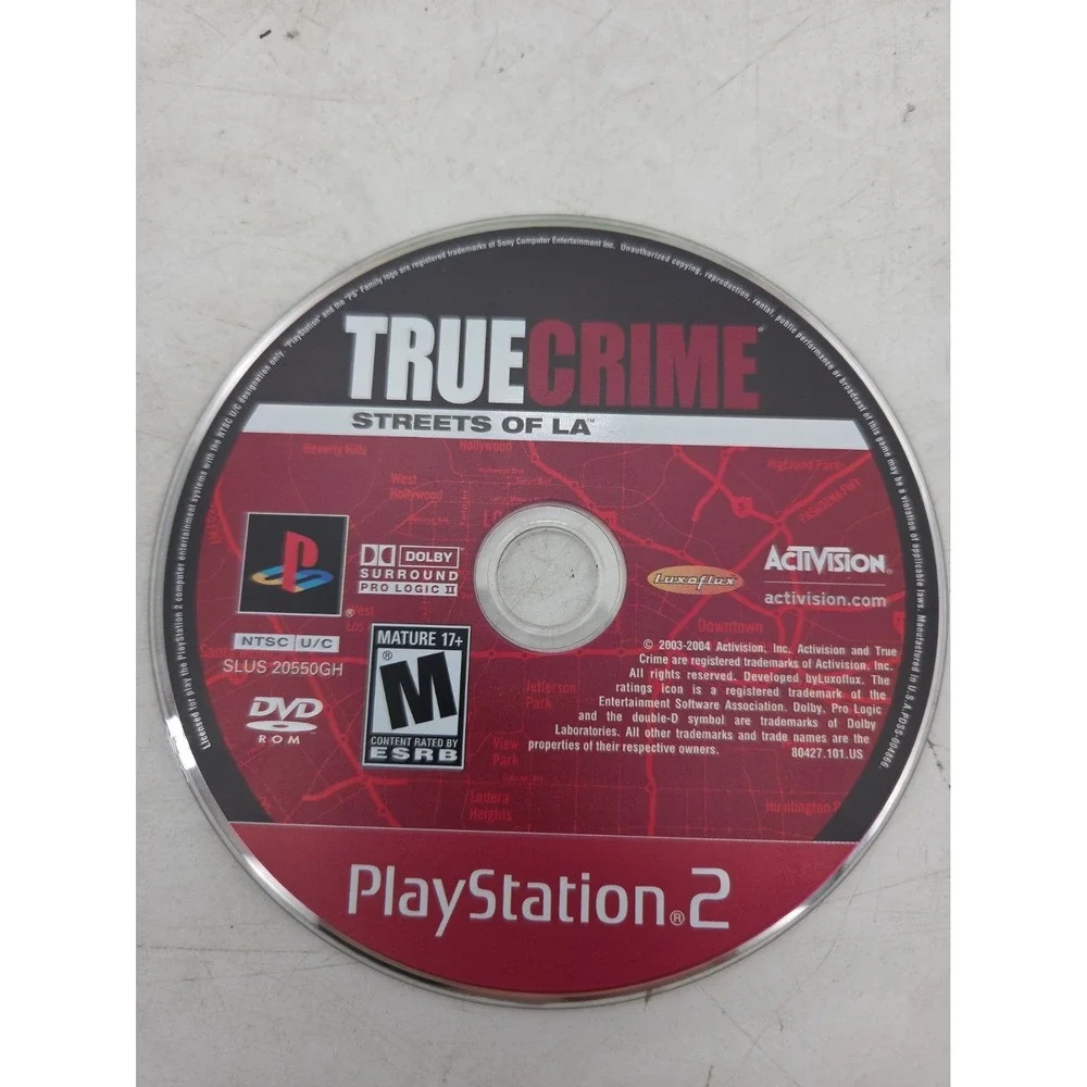 True Crime Streets Of L.A. PS2 Crime Shooter Action Adventure / Disc Only